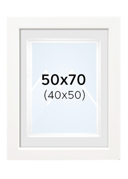 Focus Dahlia Bilderamme - Hvit, 40x50, 50x70