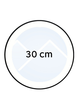 Focus Aster Rund Bilderamme - Svart, 30, 36,6 Rund