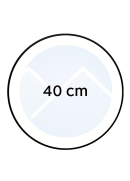 Focus Aster Rund Bilderamme - Svart, 40, 46,6 Rund