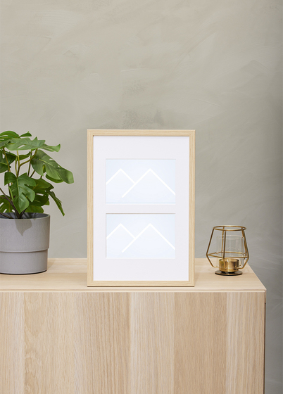 TR København Galleri Collageramme - Lys Eik, 10x15 x2