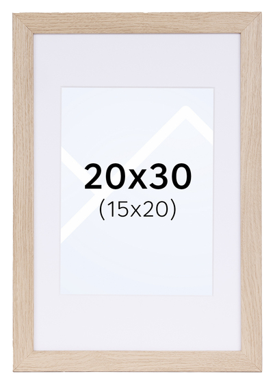 TR Reykjavik Bilderamme - Lys Eik, 15x20, 20x30