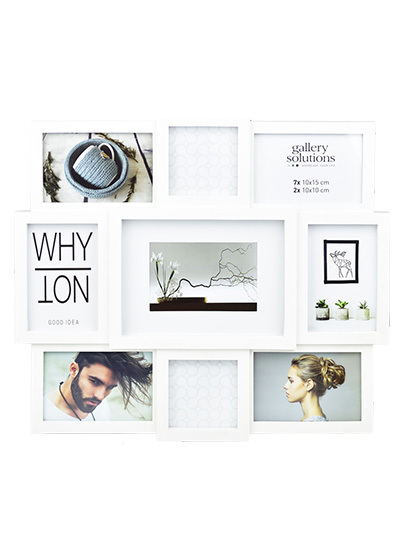 Focus Collageramme - Hvit, 9 bilder