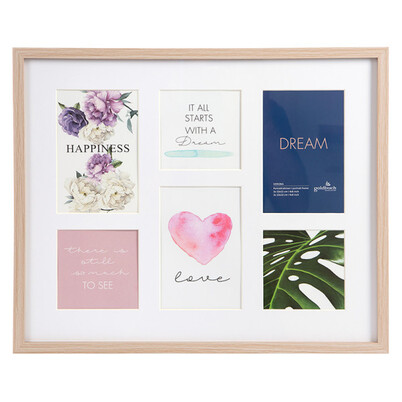 Goldbuch Verona Collageramme - Naturlig tre & Hvit, 10x10 x3 | 10x15 x3