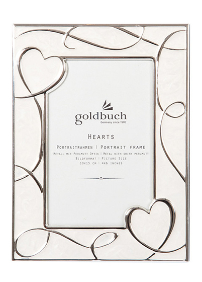 Goldbuch Hjerter Bilderamme - Sølv/Perlemor, 13x18