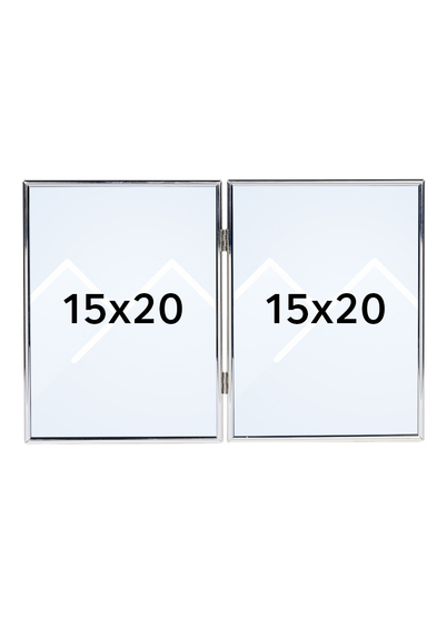 Goldbuch Fine Dobbel Bilderamme - Sølv, 15x20 x2
