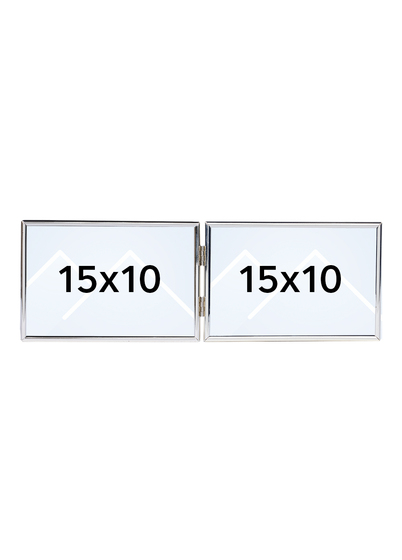 Goldbuch Fine Dobbel Bilderamme - Sølv, 10x15 x2