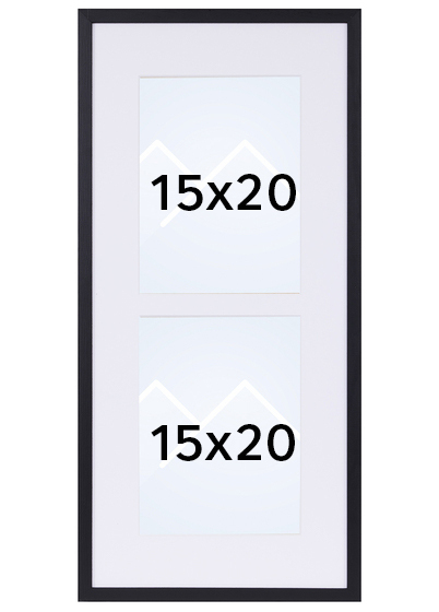 TR København Galleri Collageramme - Svart, 15x20 x2