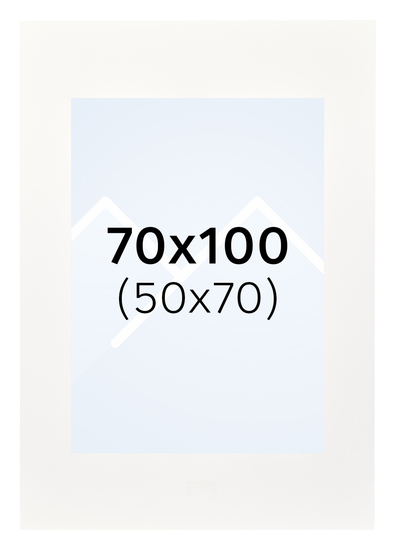 Interart Passepartout - Hvit, 50x70, 70x100