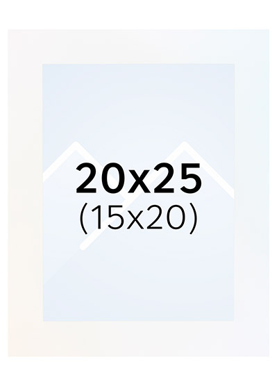 Interart Passepartout - Polarhvit, 15x20, 20x25