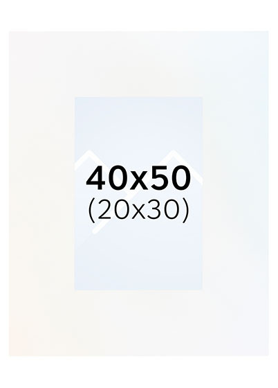 Interart Passepartout - Polarhvit, 20x30, 40x50