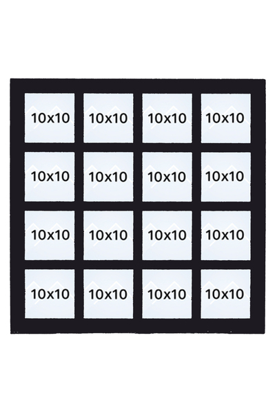 Interart Collage Passepartout - Svart, 10x10 x16, 50x50
