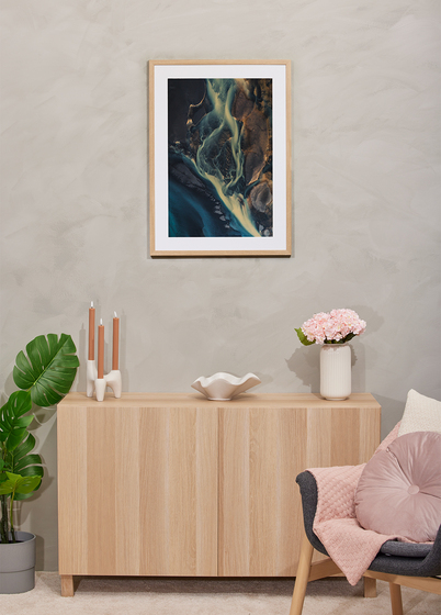 TR Reykjavik Bilderamme - Lys Eik, 40x60, 50x70