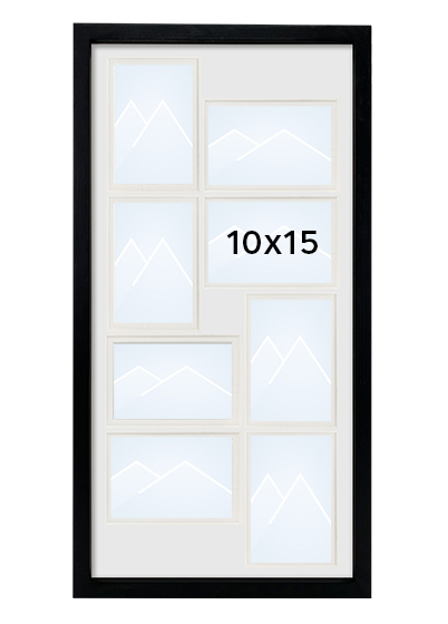 Focus Dahlia Collageramme - Svart, 32x64, 10x15 x8