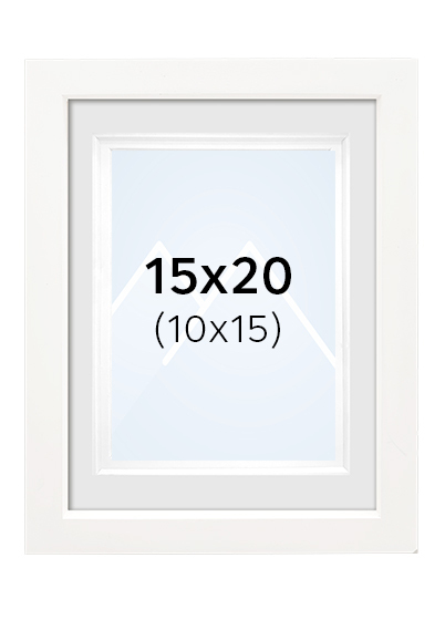 Focus Dahlia Bilderamme - Hvit, 10x15, 15x20