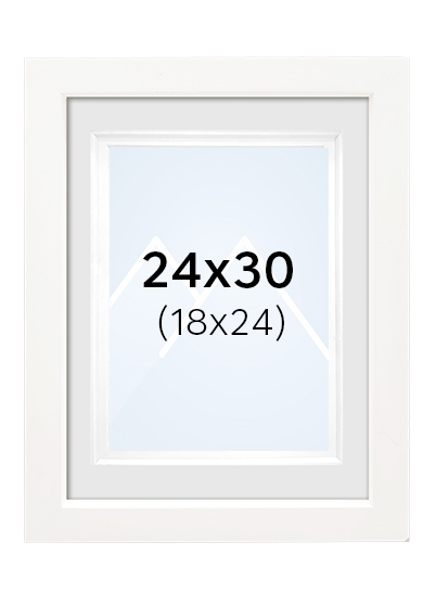 Focus Dahlia Bilderamme - Hvit, 18x24, 24x30