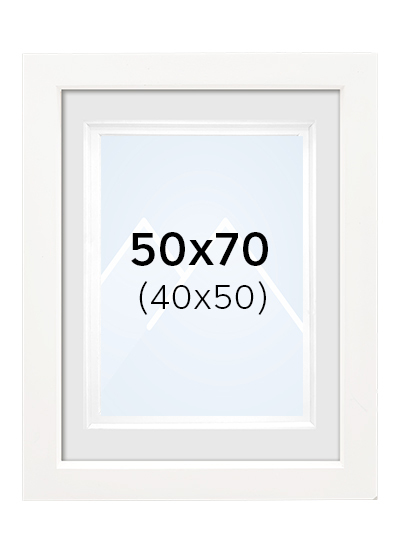 Focus Dahlia Bilderamme - Hvit, 40x50, 50x70