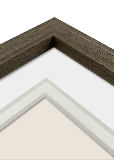 Focus Dahlia Collageramme - Valnøtt, 13x18 x3, 24x49