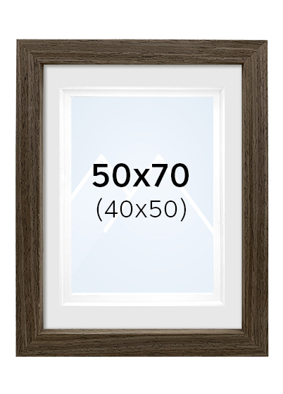 Focus Dahlia Bilderamme - Valnøtt, 40x50, 50x70