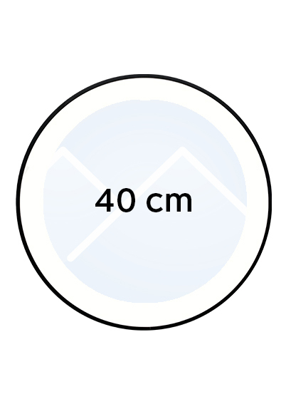 Focus Aster Rund Bilderamme - Svart, 40, 46,6 Rund