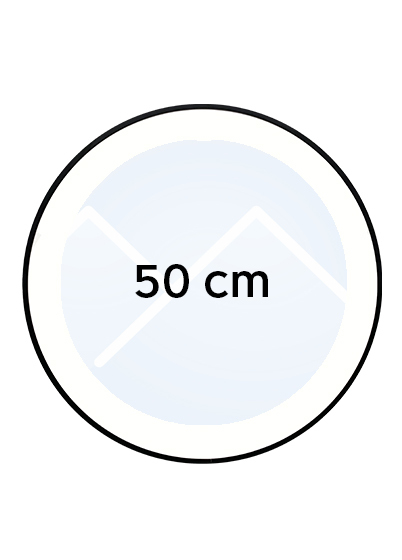Focus Aster Rund Bilderamme - Svart, 50, 56,6 Rund