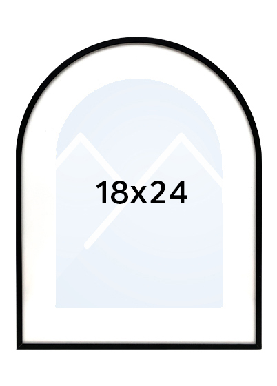 Focus Aster Arch Bilderamme - Svart, 18x24