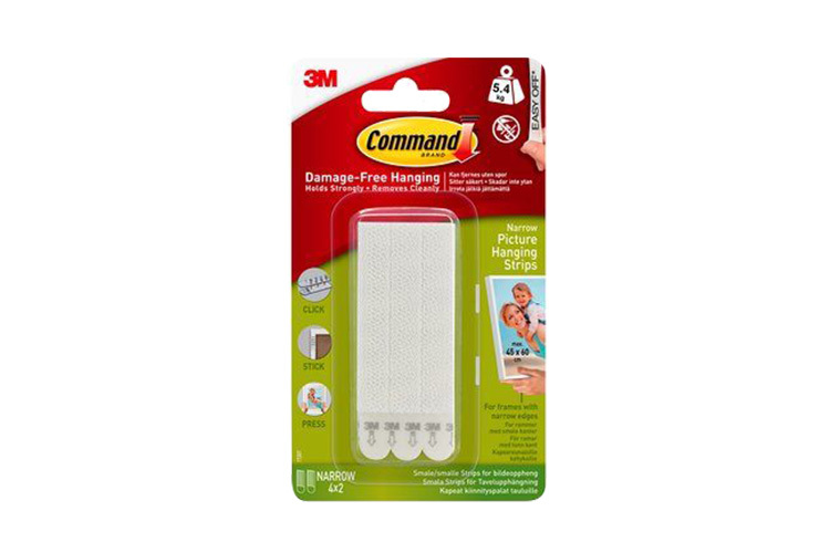 3M Command Hanging Strips White Narrow