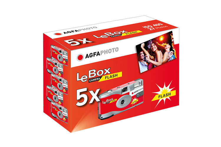 Agfaphoto Lebox 400 27 Bilder Engangskamera med Blits 5 stk