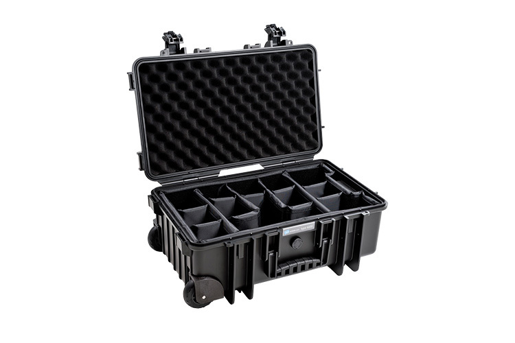 B&W Outdoor Cases Type 6600 Sort RPD m/ Skillevegger