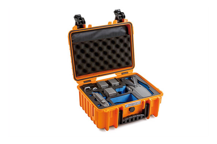 B&W Outdoor Cases Type 3000 for DJI Mavic 2 Pro/Zoom Oransje