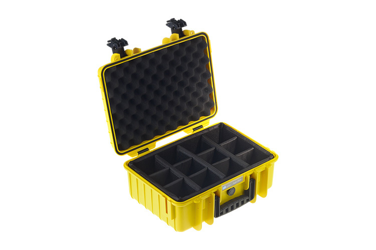 B&W Outdoor Cases Type 4000 Gul RPD m/ Skillevegger