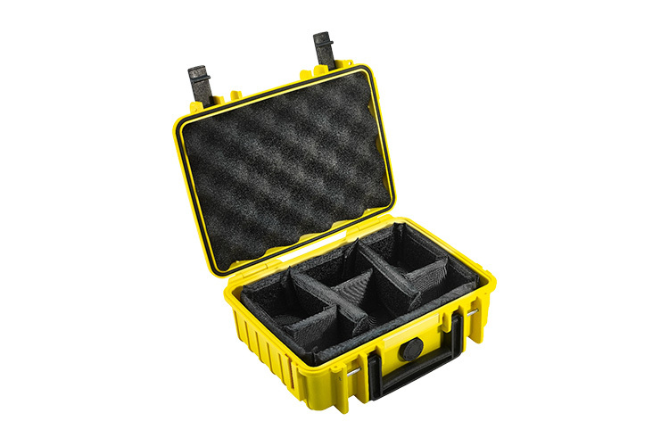 B&W Outdoor Cases Type 1000 Gul RPD m/ Skillevegger