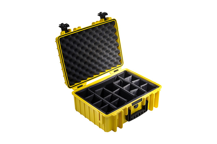B&W Outdoor Cases Type 5000 Gul RPD m/ Skillevegger