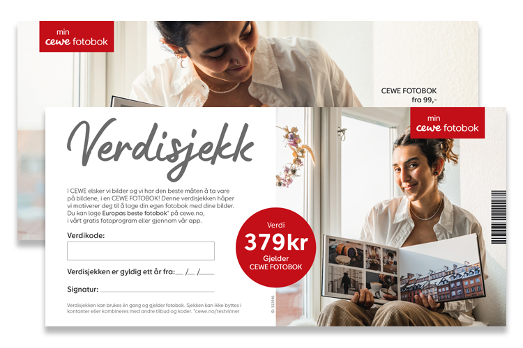 Verdisjekk CEWE FOTOBOK 379,-