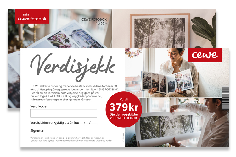 Verdisjekk CEWE FOTOBOK & VEGGBILDE 379,-