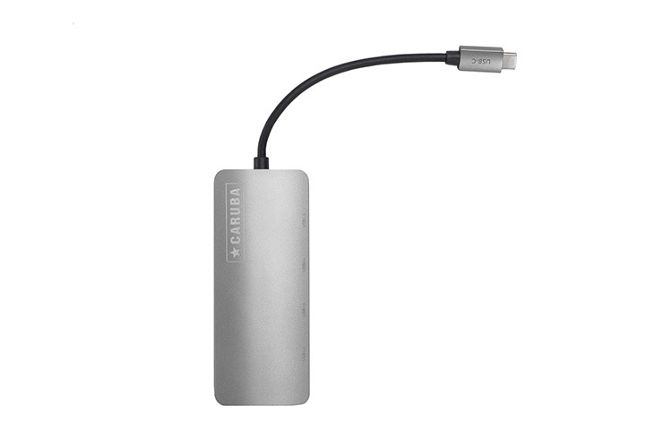 Caruba Premium 4 Port USB-C Hub Space Grå