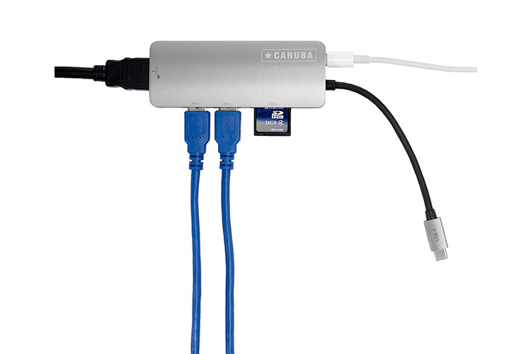 Caruba Hub Space Premium 5-i-1 USB-C Grå