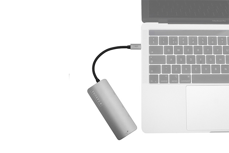 Caruba Hub Space Premium 5-i-1 USB-C Grå