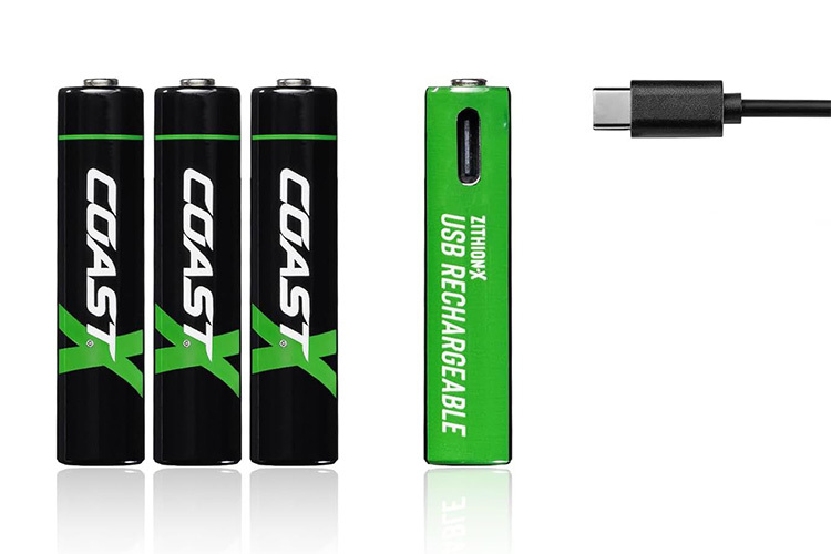 Coast ZITHION-X USB-C AAA Oppladbare Batterier 4pk