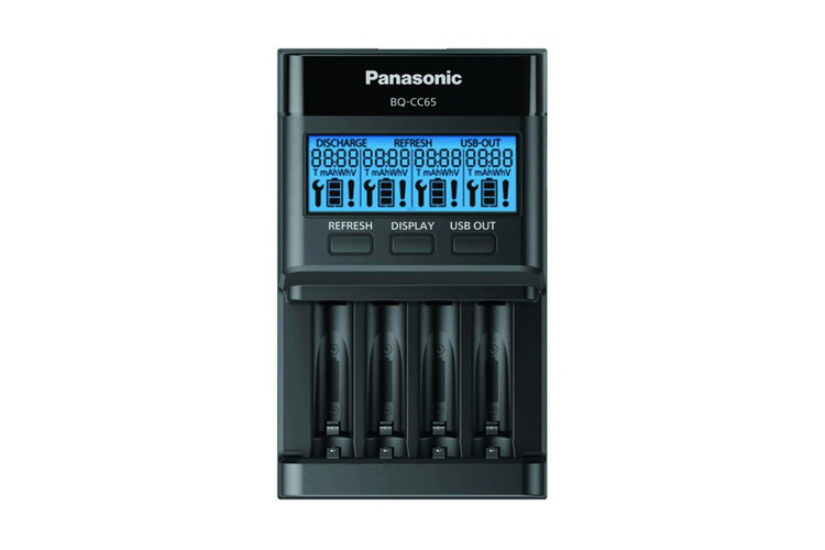 Panasonic Eneloop BQ-CC65 Lader m/ LCD for AA/AAA-Batterier