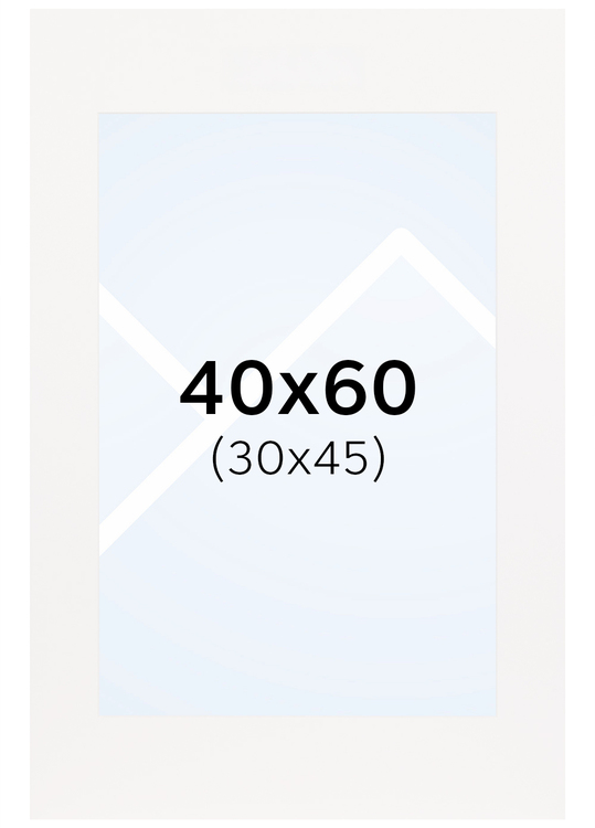 Focus Passepartout 40x60 / 30x45 Hvit - Hvit, 30x45, 40x60
