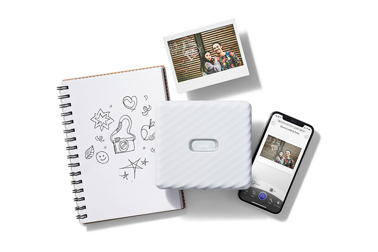 Fujifilm Instax Link Wide Mobilprinter Ash White