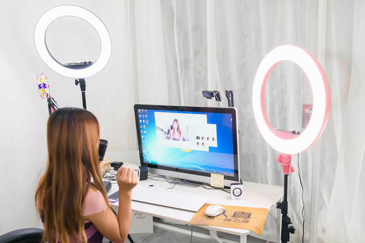 Godox LR160 Bi-Color LED Ringlys Sort