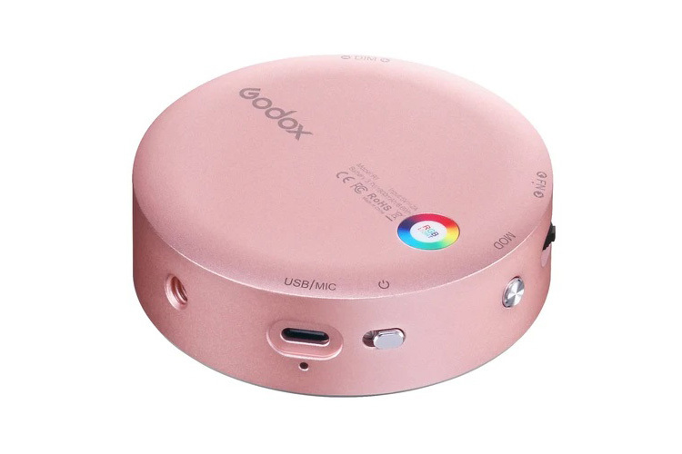 Godox R1 RGB Mini Creative Round LED-lys Rosa