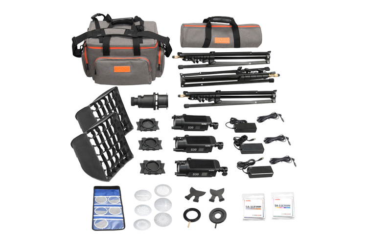 Godox S30 LED Kit 3 Lampehoder
