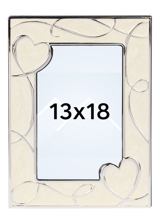 Goldbuch Hjerter Bilderamme - Sølv/Perlemor, 13x18 | Metall