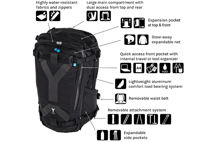 NYA-EVO Fjord 60-C Gen 4 ECONYL Graphite 44 Liter