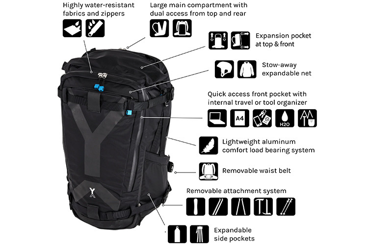 NYA-EVO Fjord 60-C Gen 3 ECONYL Adventure Graphite 44 Liter