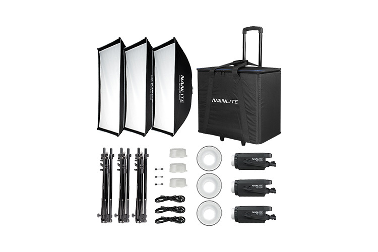 Nanlite LED FS-150 3 Light Kit m/stativ