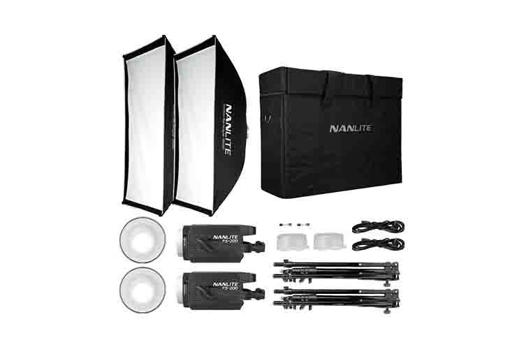 Nanlite LED FS-200 2 Light Kit m/stativ