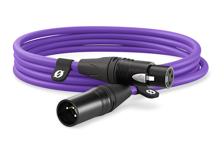 Røde XLR-kabel 3 meter Lilla